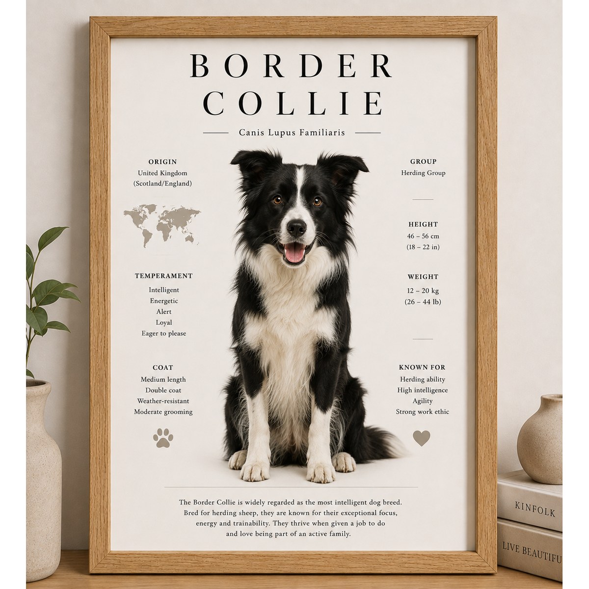 Border Collie Framed Poster
