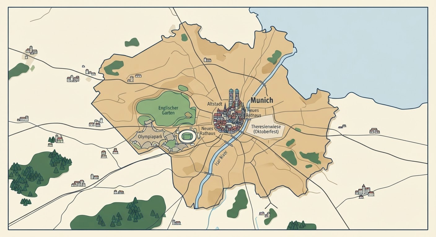 Illustrated map showing the origin of the Affenpinscher