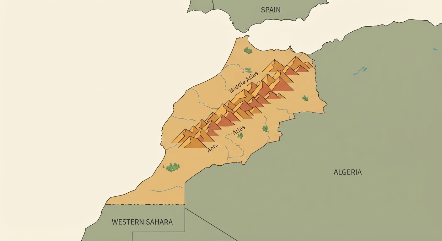 Illustrated map showing the origin of the Aidi