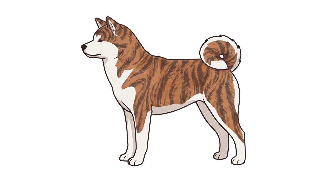 Illustration of a Brindle coat