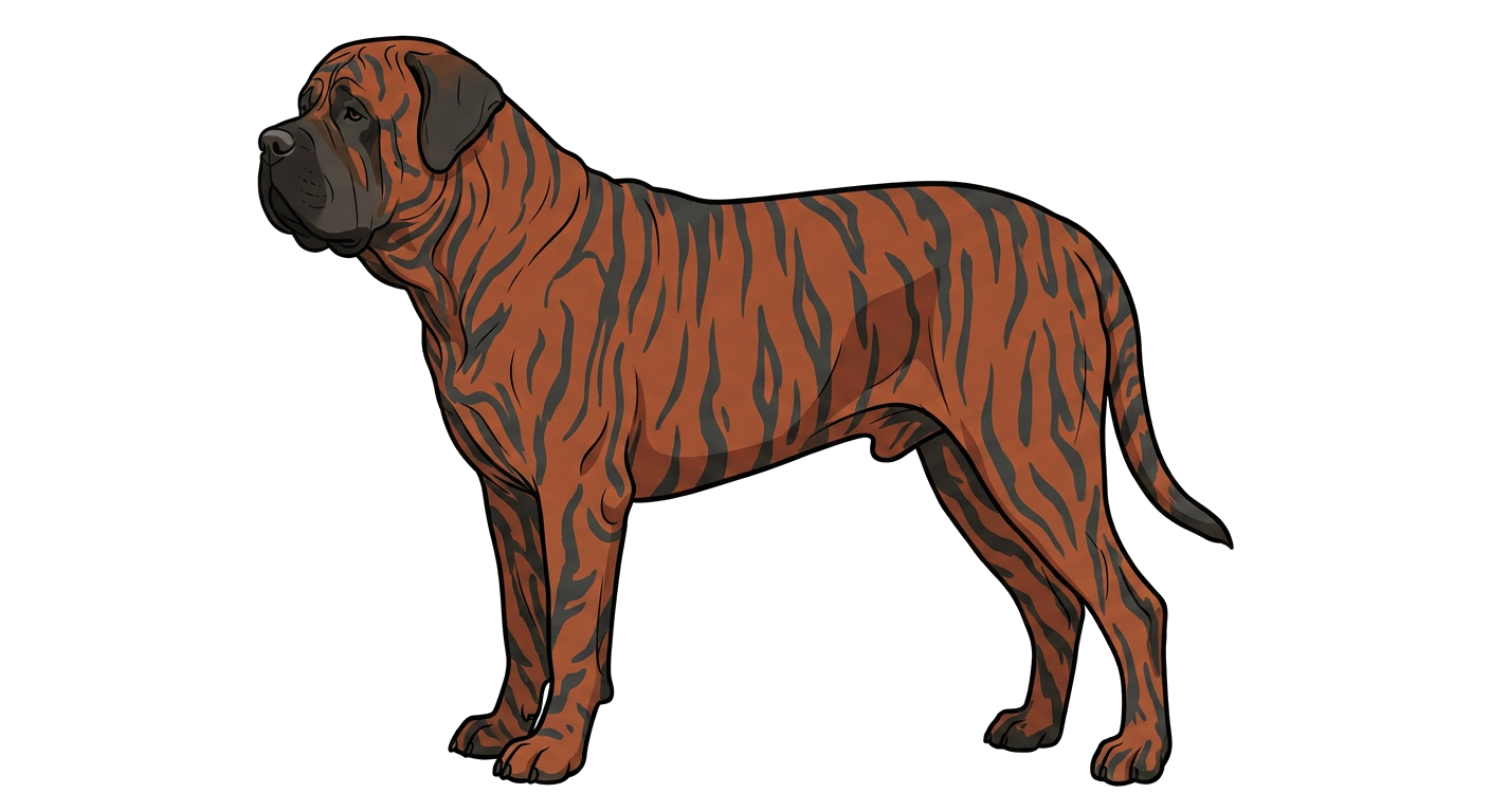 Illustration of a Brindle coat