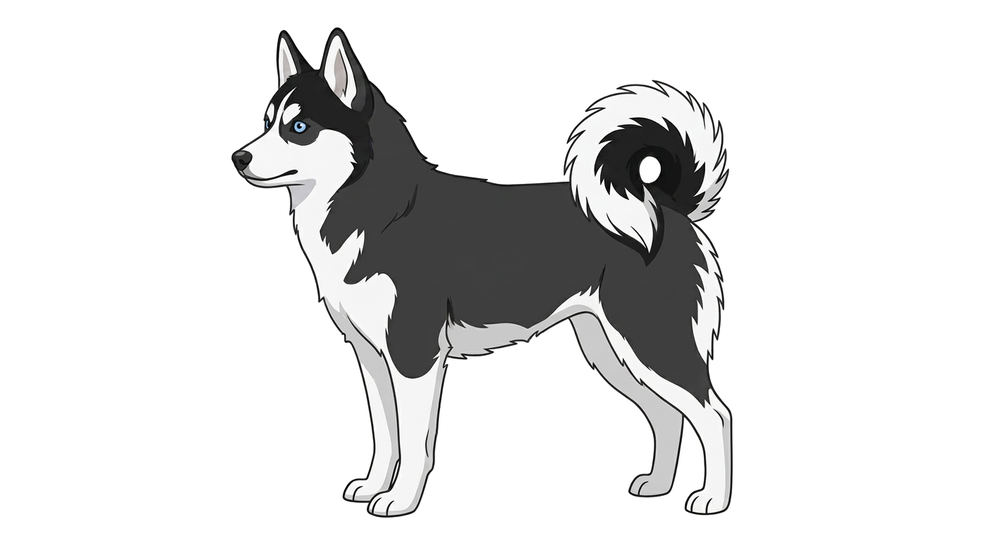Illustration of a Black and White coat