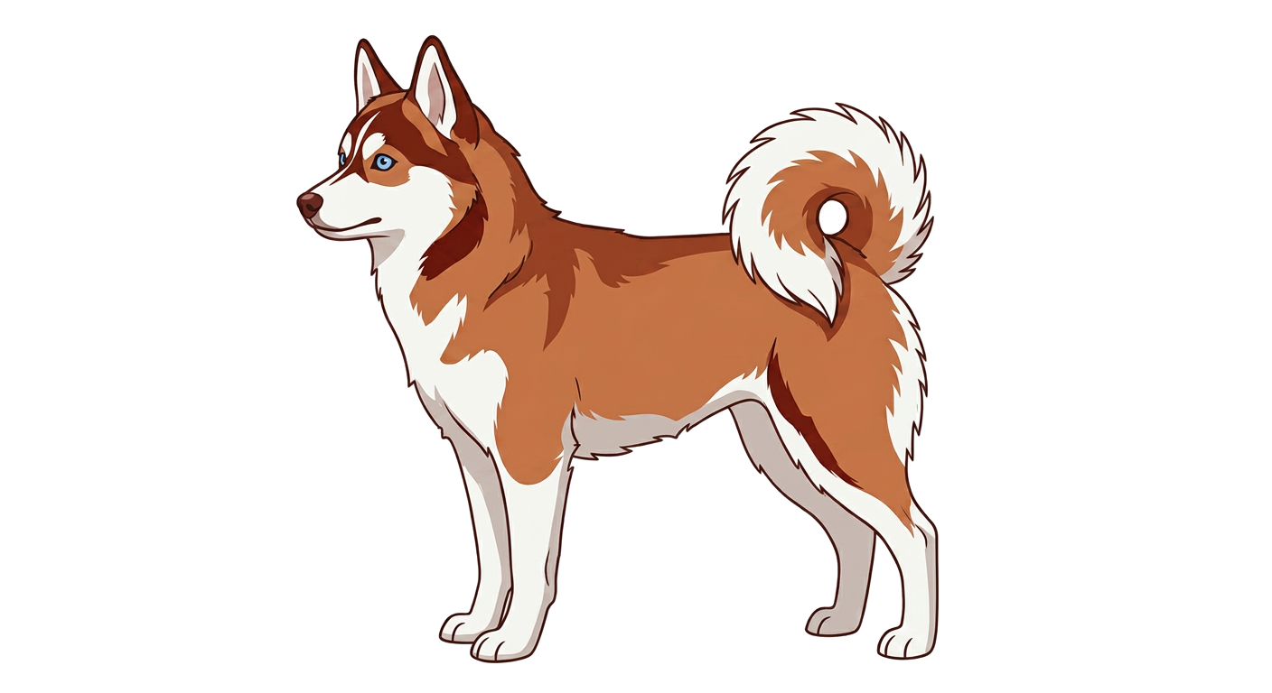 Illustration of a Red and White coat