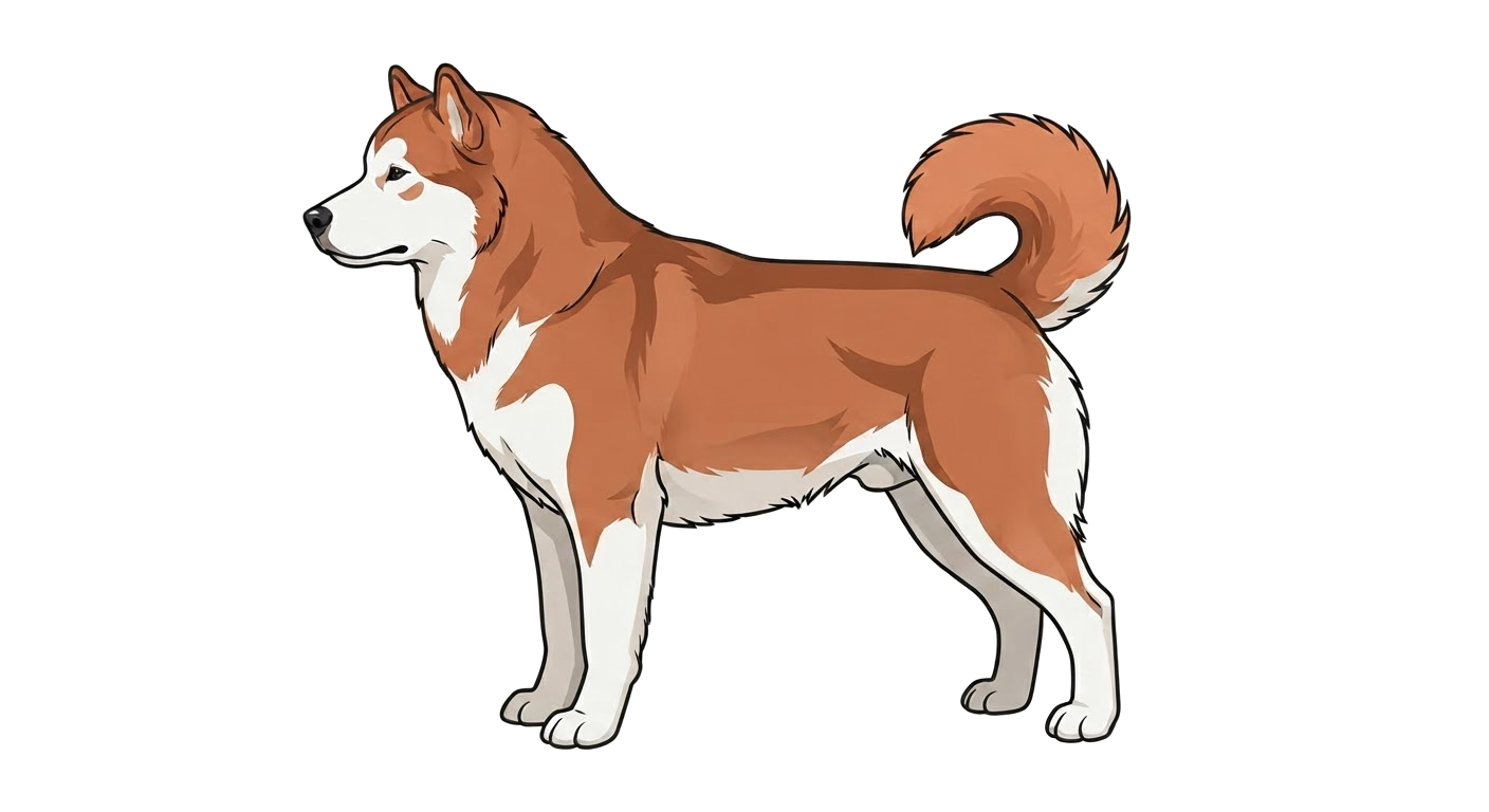 Illustration of a Red and white coat