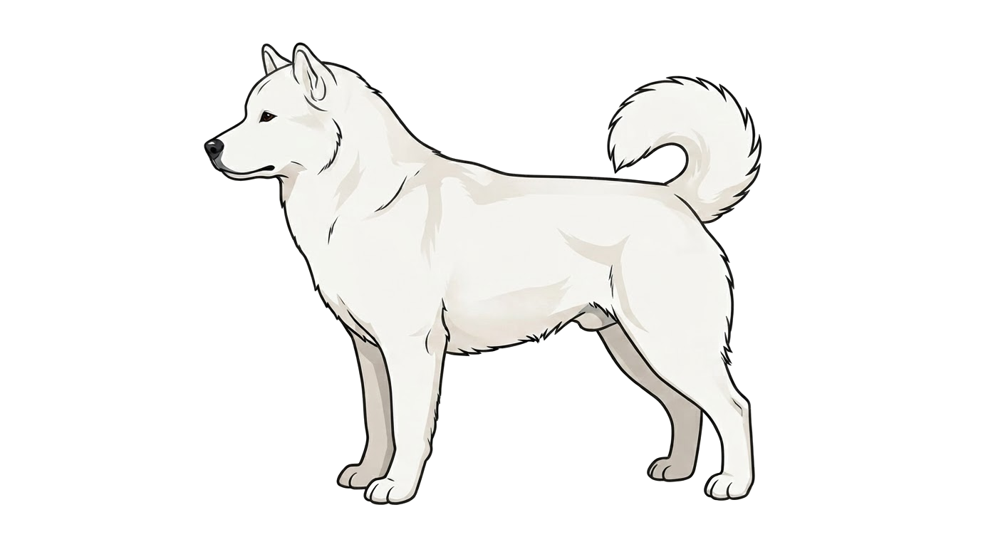 Illustration of a Solid white coat