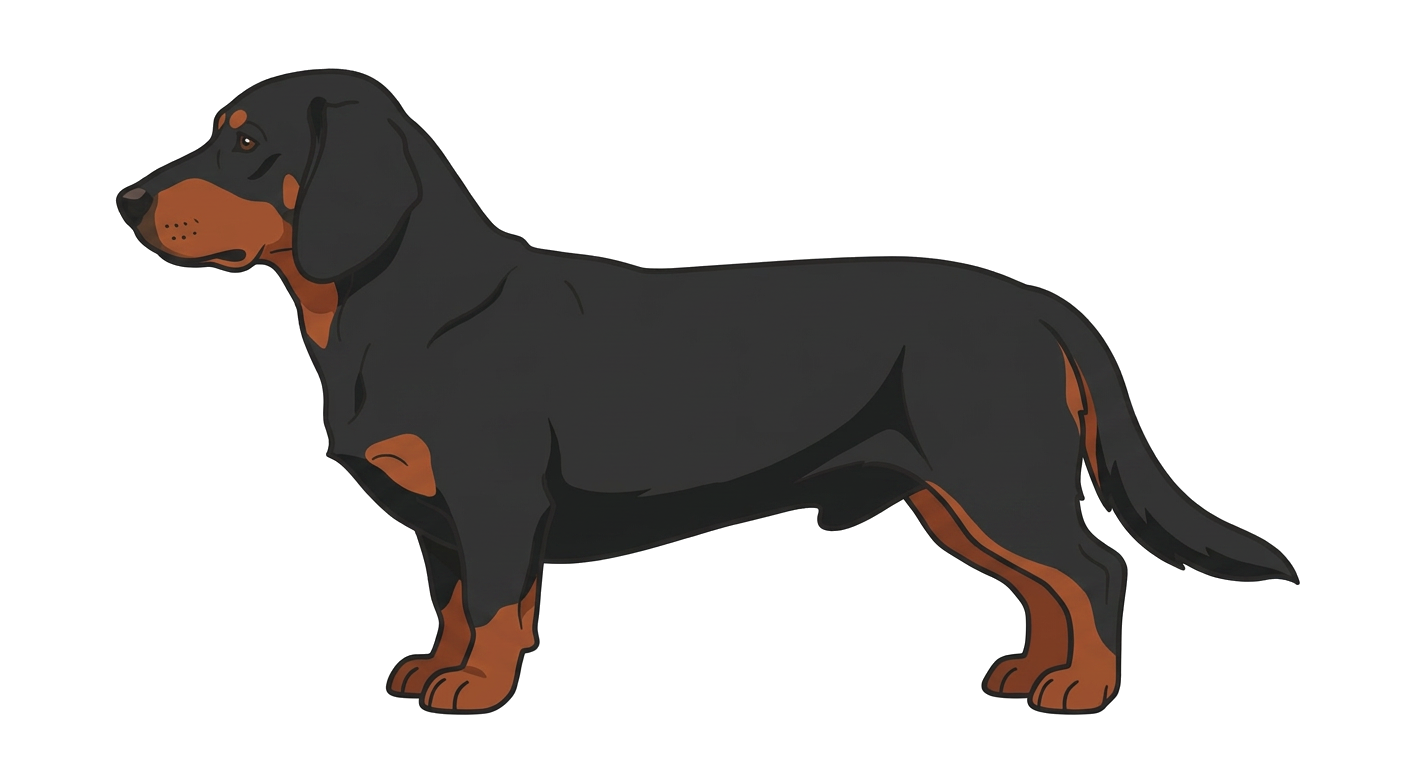 Illustration of a Black & Tan coat