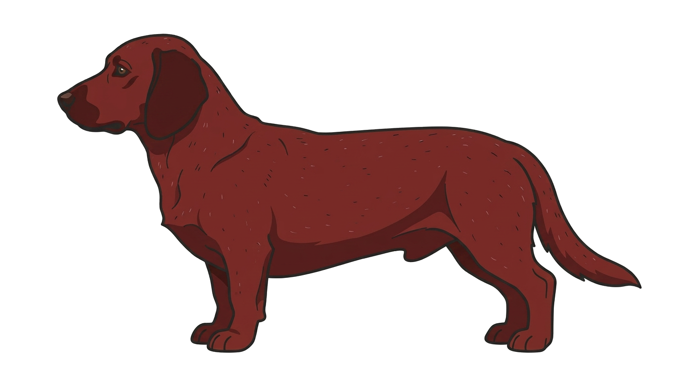 Illustration of a Deer Red coat