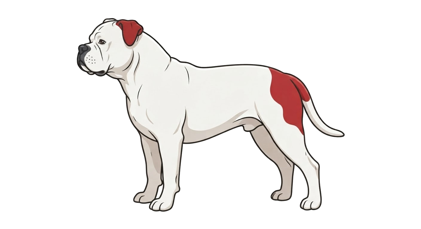 Illustration of a White & Red coat