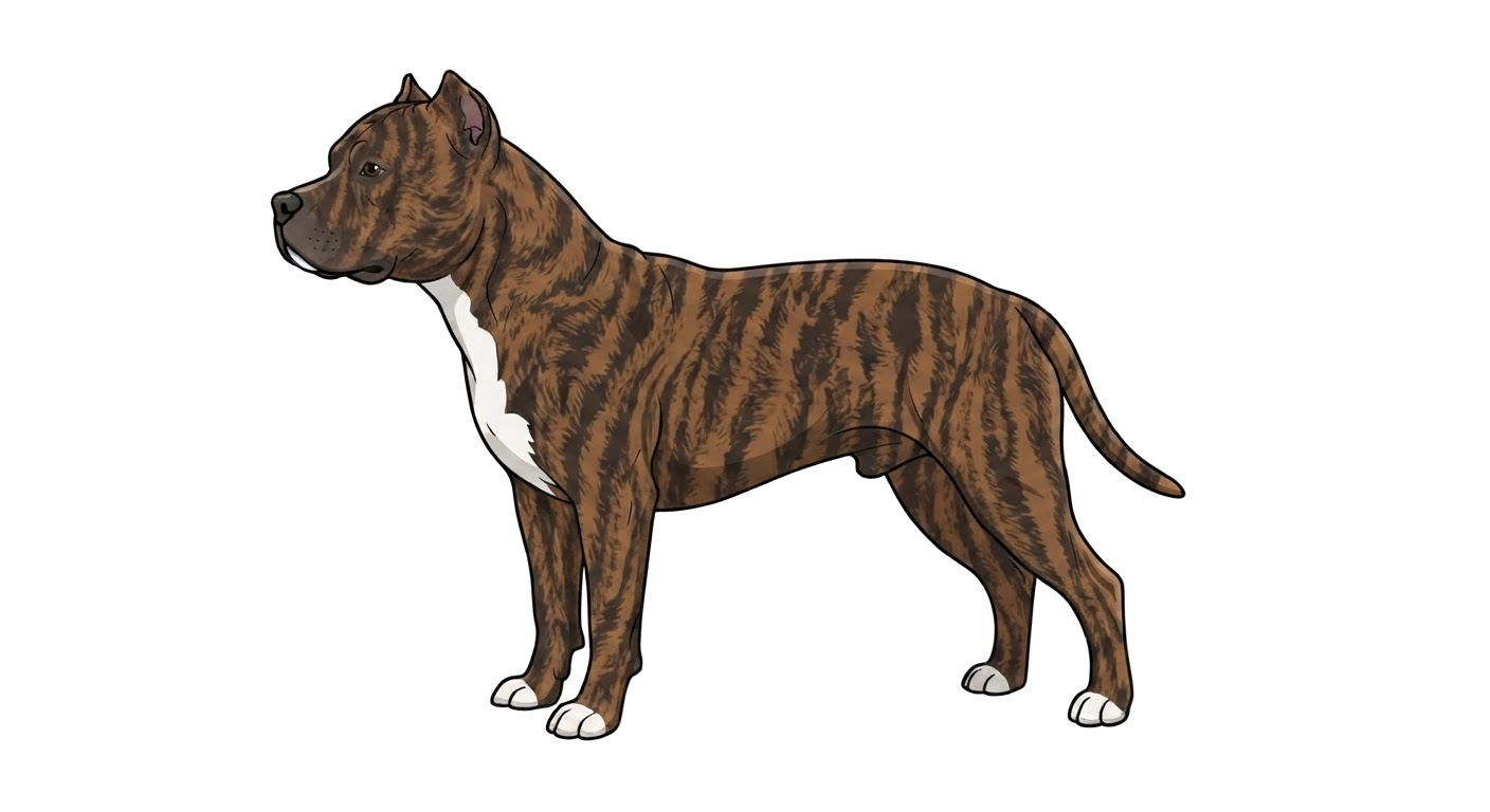 Illustration of a Brindle coat
