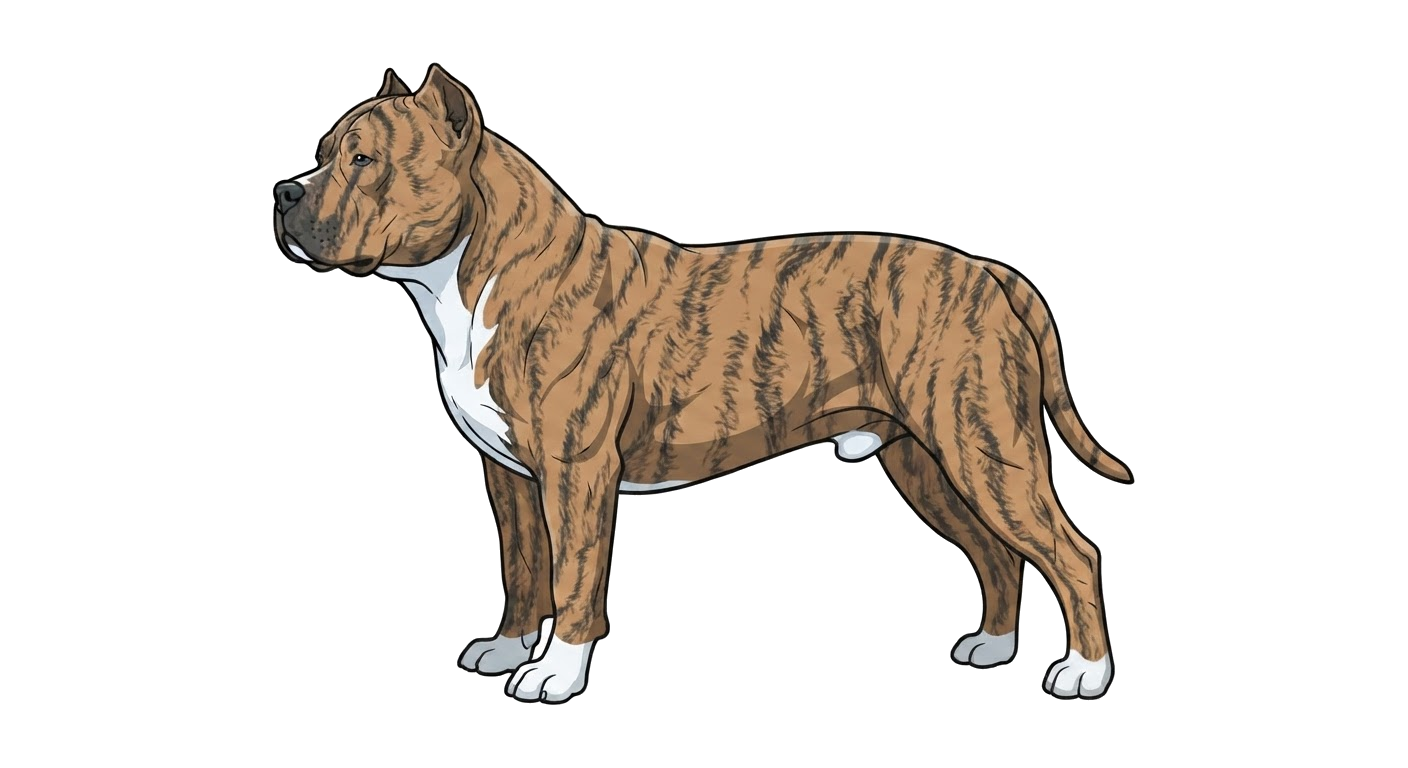 Illustration of a Brindle coat
