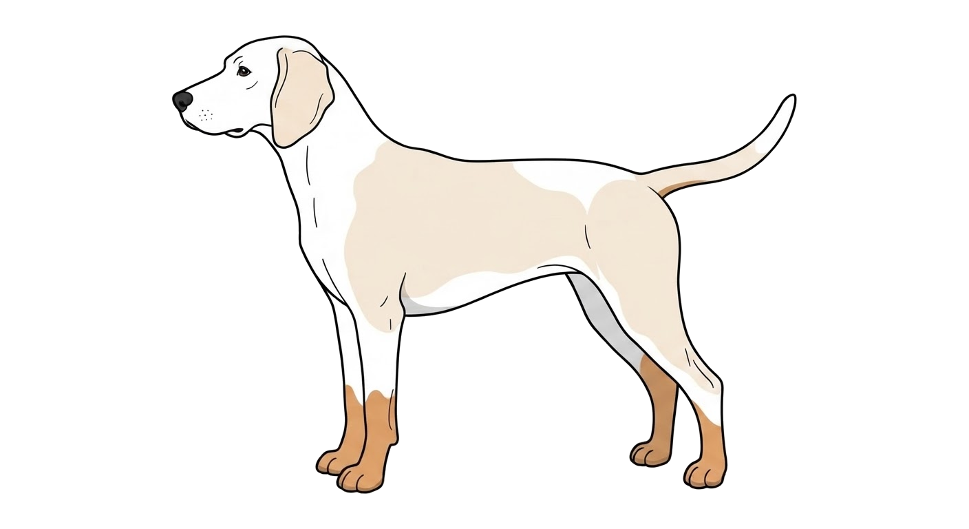 Illustration of a White & Tan coat