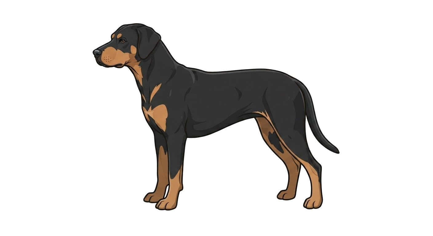 Illustration of a Black & Tan coat