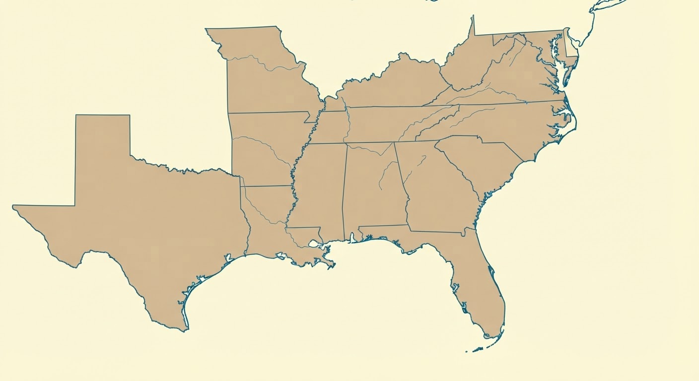 Illustrated map showing the origin of the American Leopard Hound