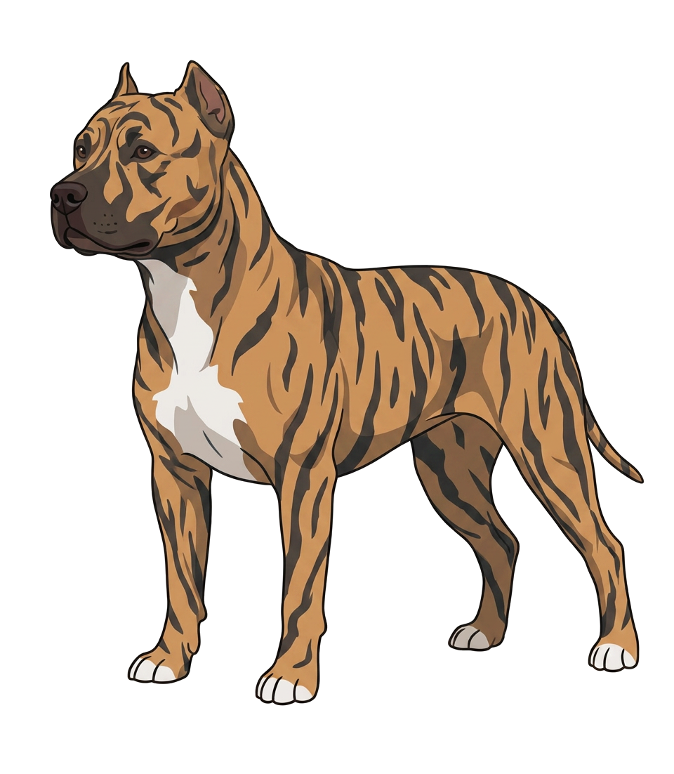 Illustration of a Brindle coat