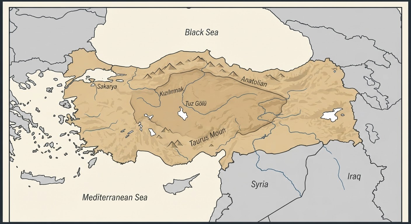 Illustrated map showing the origin of the Anatolian Shepherd Dog