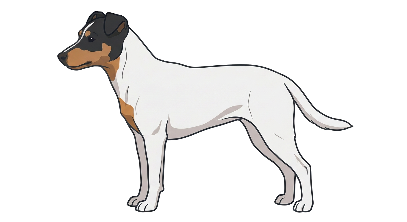 Illustration of a White, Black & Tan coat