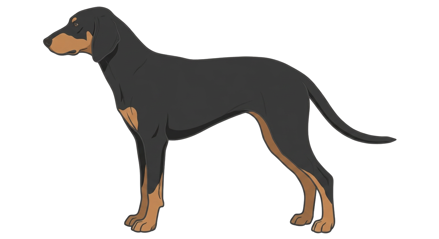 Illustration of a Black & Tan coat