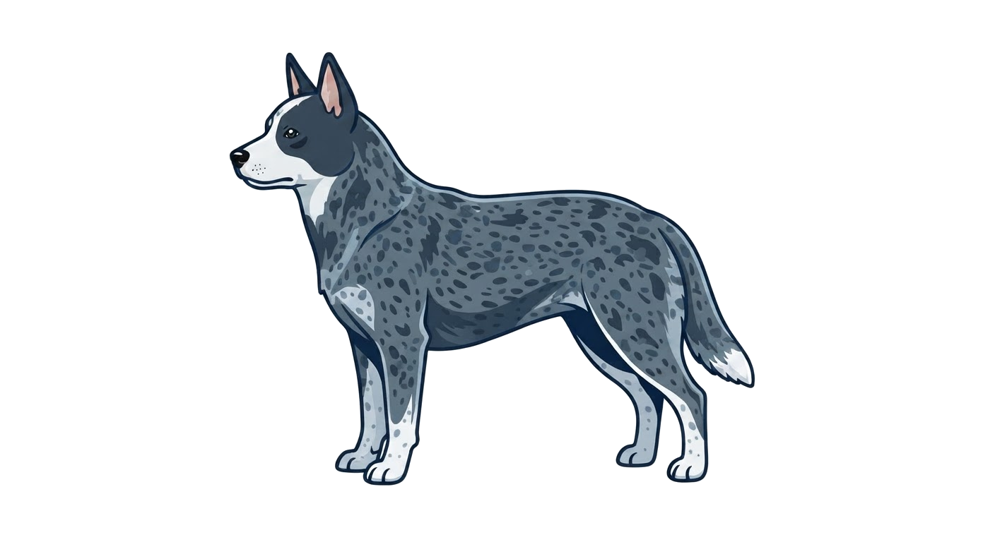 Illustration of a Blue mottled coat