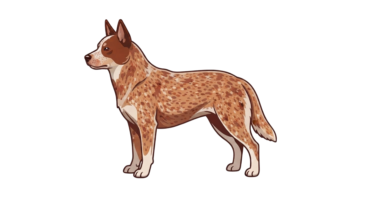 Illustration of a Red speckled coat