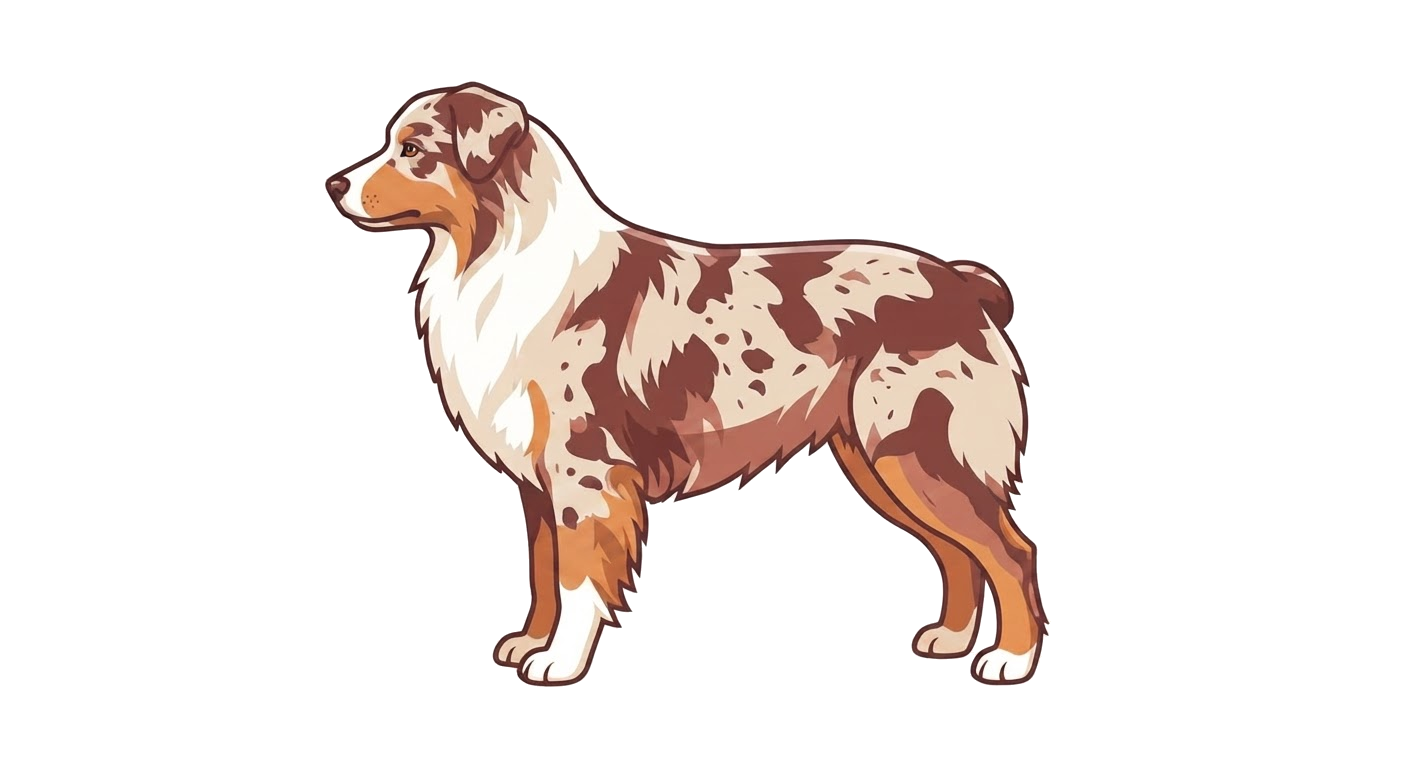 Illustration of a Red merle coat