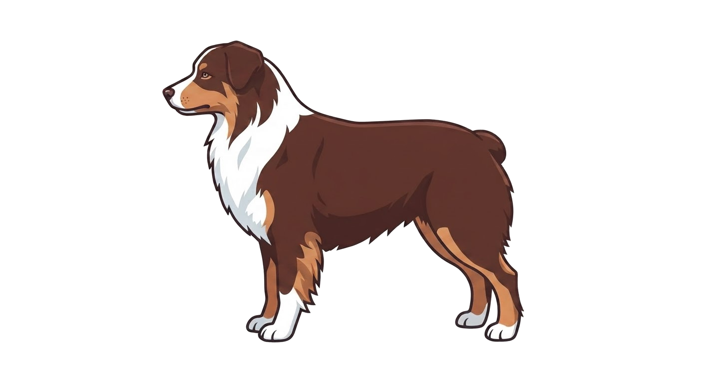 Illustration of a Red tricolour coat