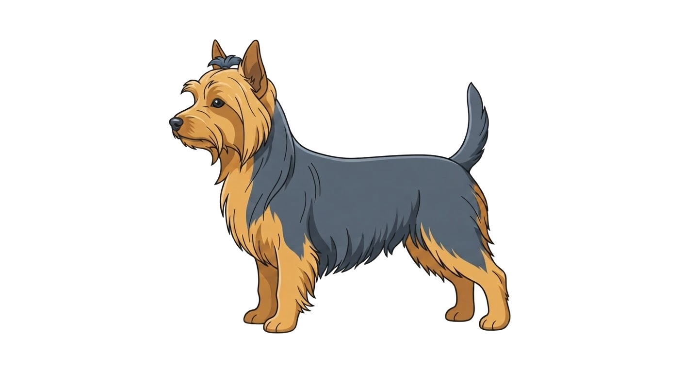 Illustration of a Blue and tan coat