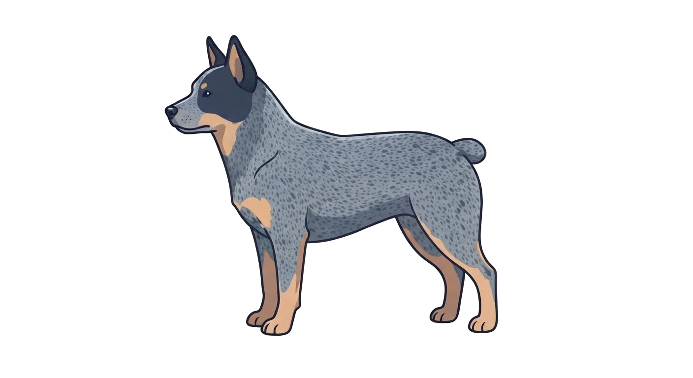 Illustration of a Blue & Speckle coat