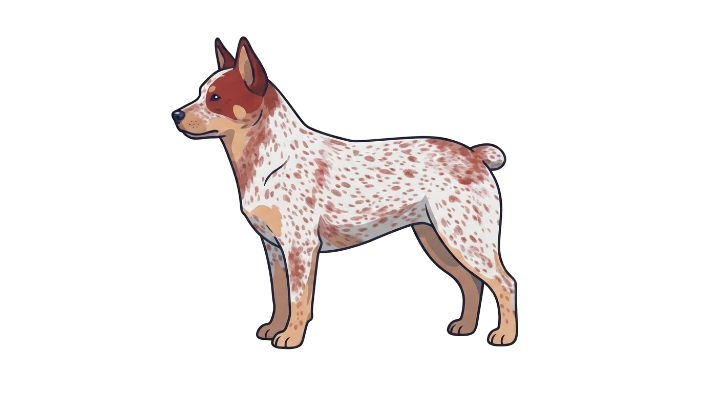 Illustration of a Red & Speckle coat