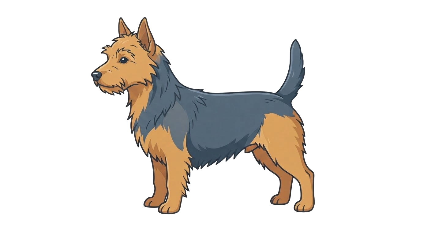 Illustration of a Blue and Tan coat