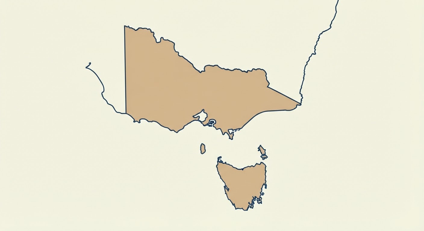 Illustrated map showing the origin of the Australian Terrier