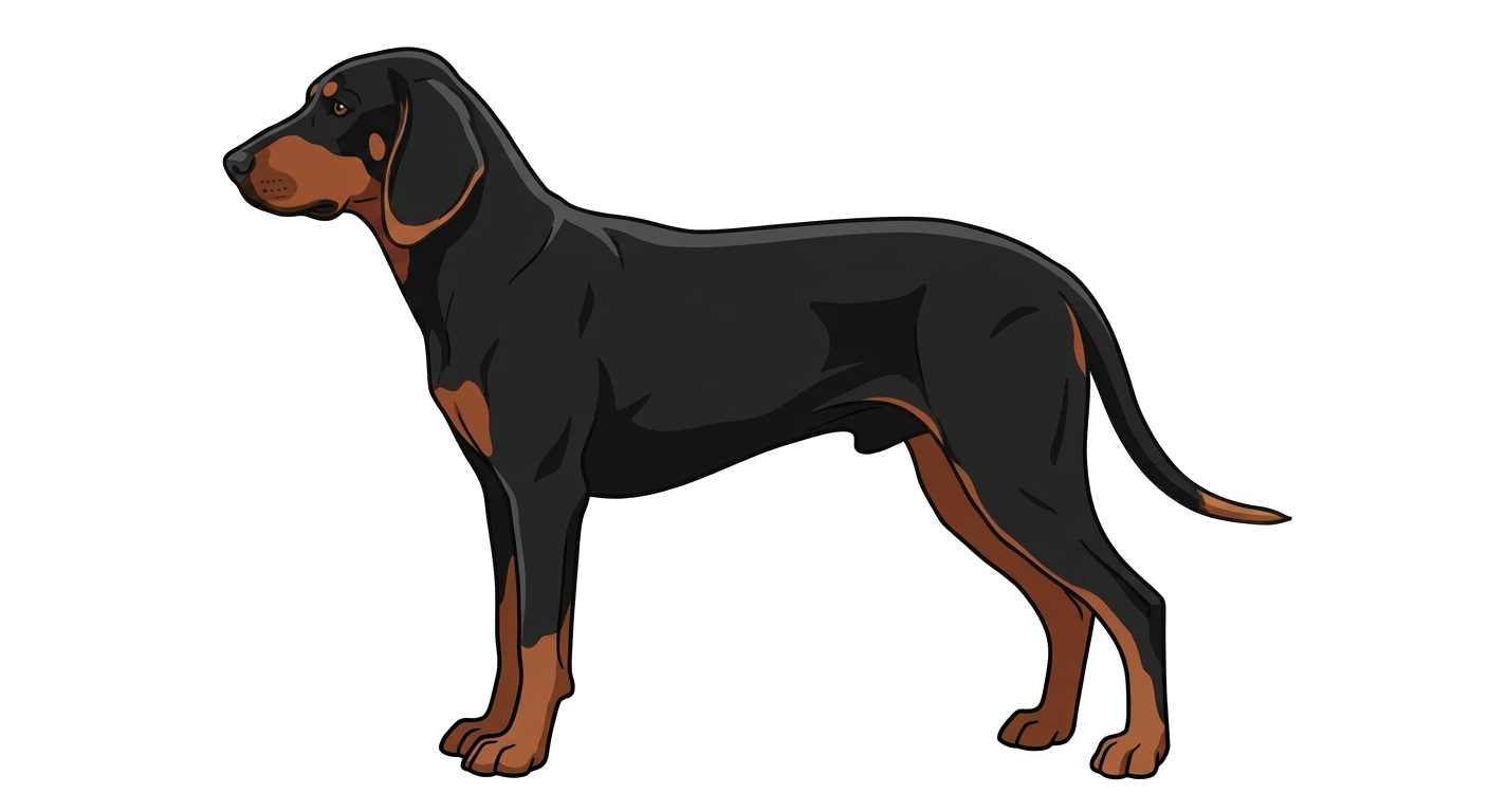 Illustration of a Black & Tan coat