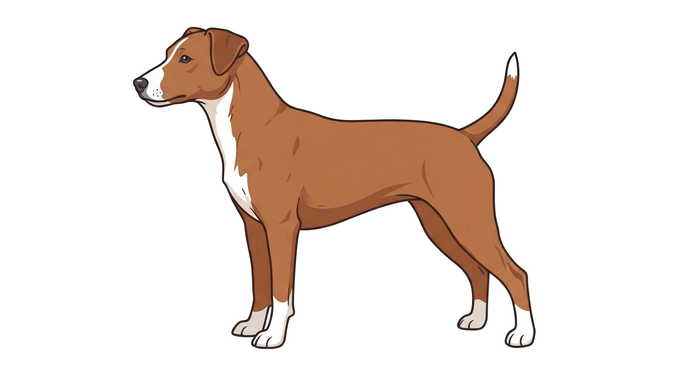 Side profile illustration of a Austrian Pinscher showing the points of the breed standard
