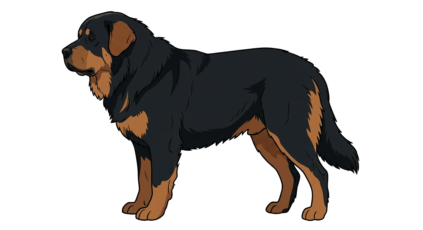 Illustration of a Black and Tan coat