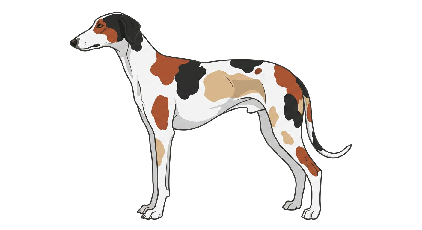 Illustration of a Piebald coat