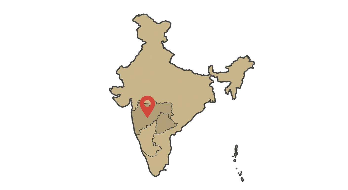 Illustrated map showing the origin of the Banjara Hound