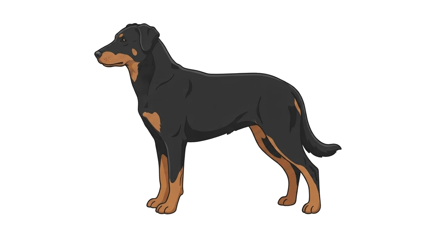 Illustration of a Black and Tan coat