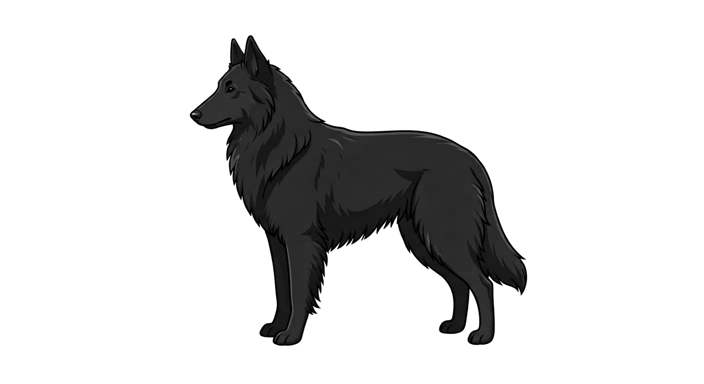 Illustration of a Solid Black coat