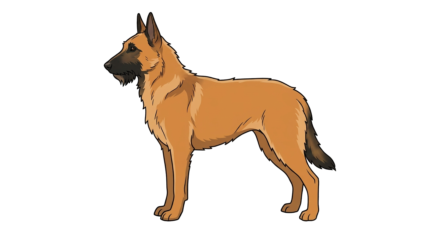 Illustration of a Fawn with Black Shading coat