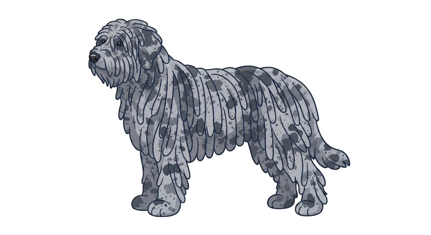 Illustration of a Merle Grey coat
