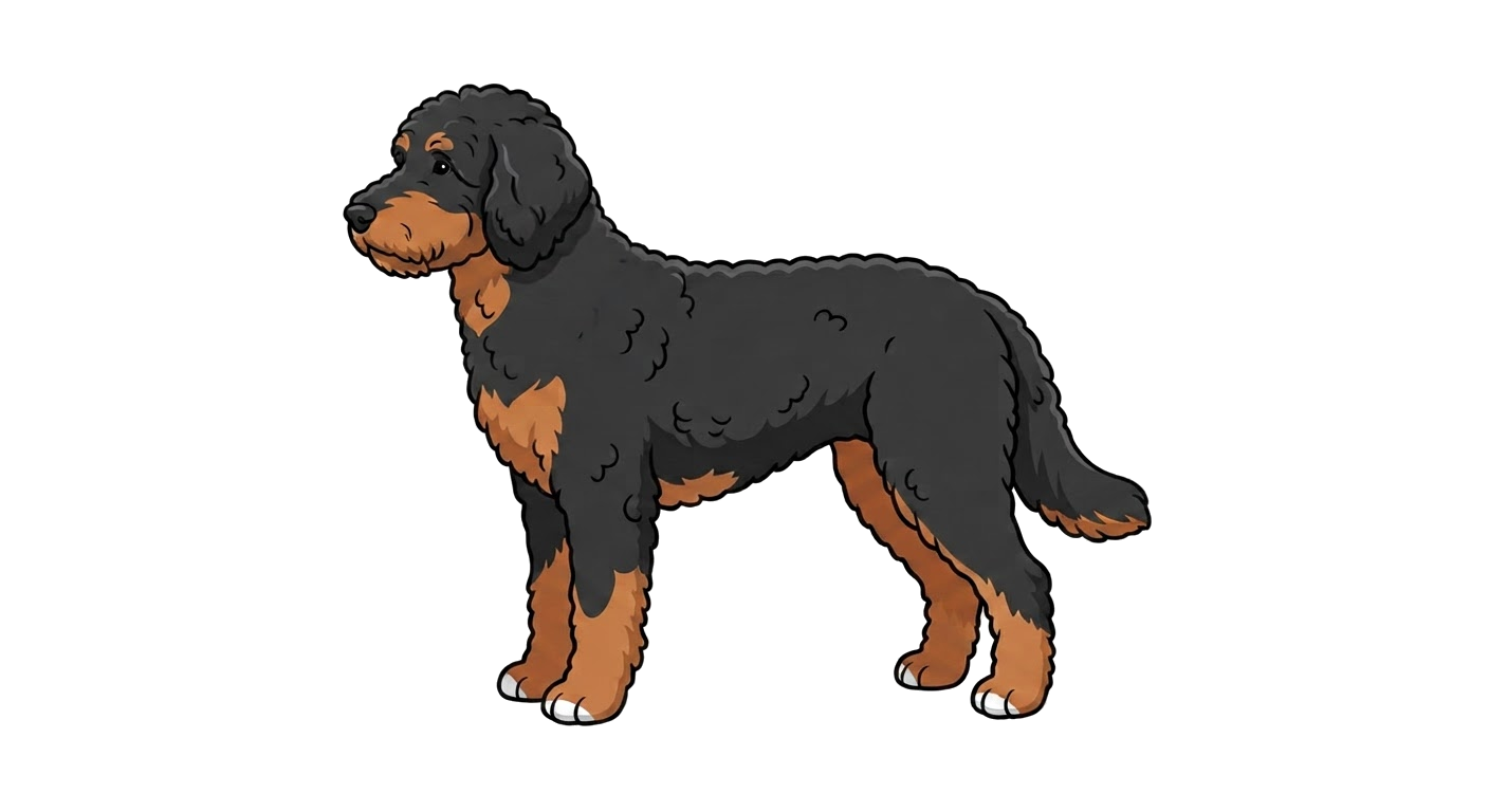 Illustration of a Black & rust coat