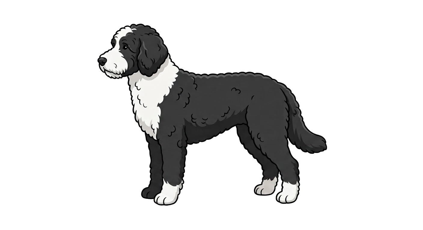 Illustration of a Black & white coat