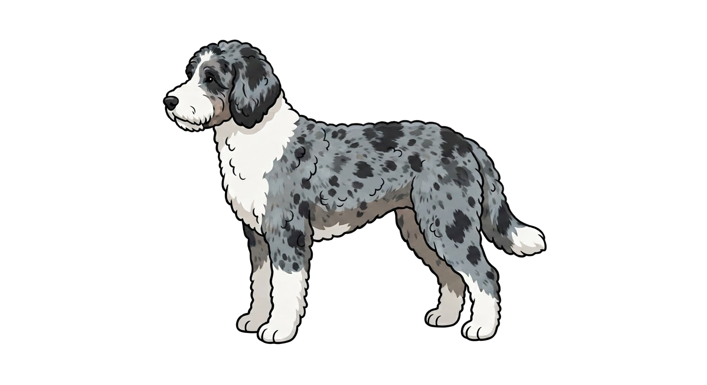 Illustration of a Merle coat