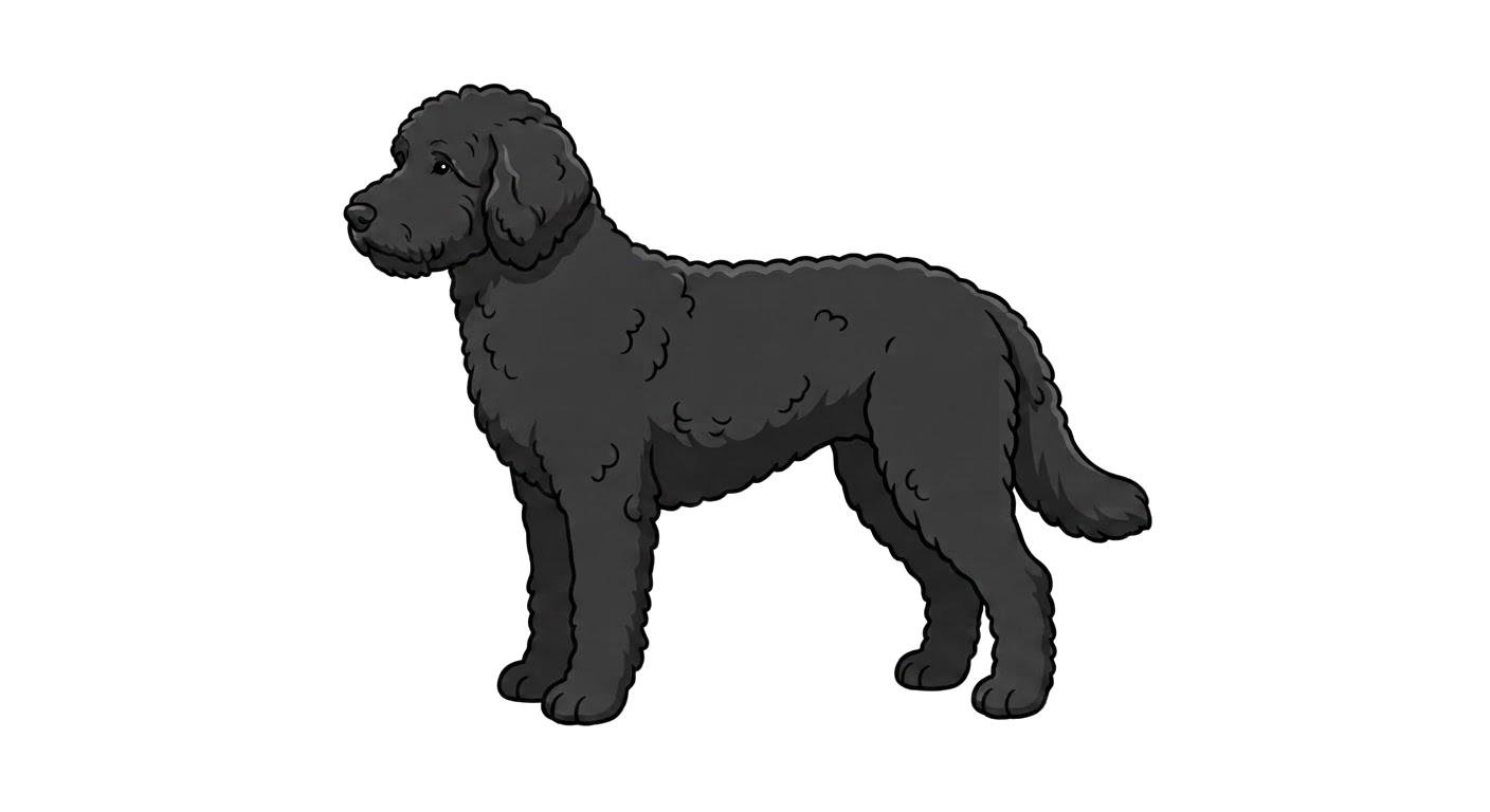 Illustration of a Solid black coat