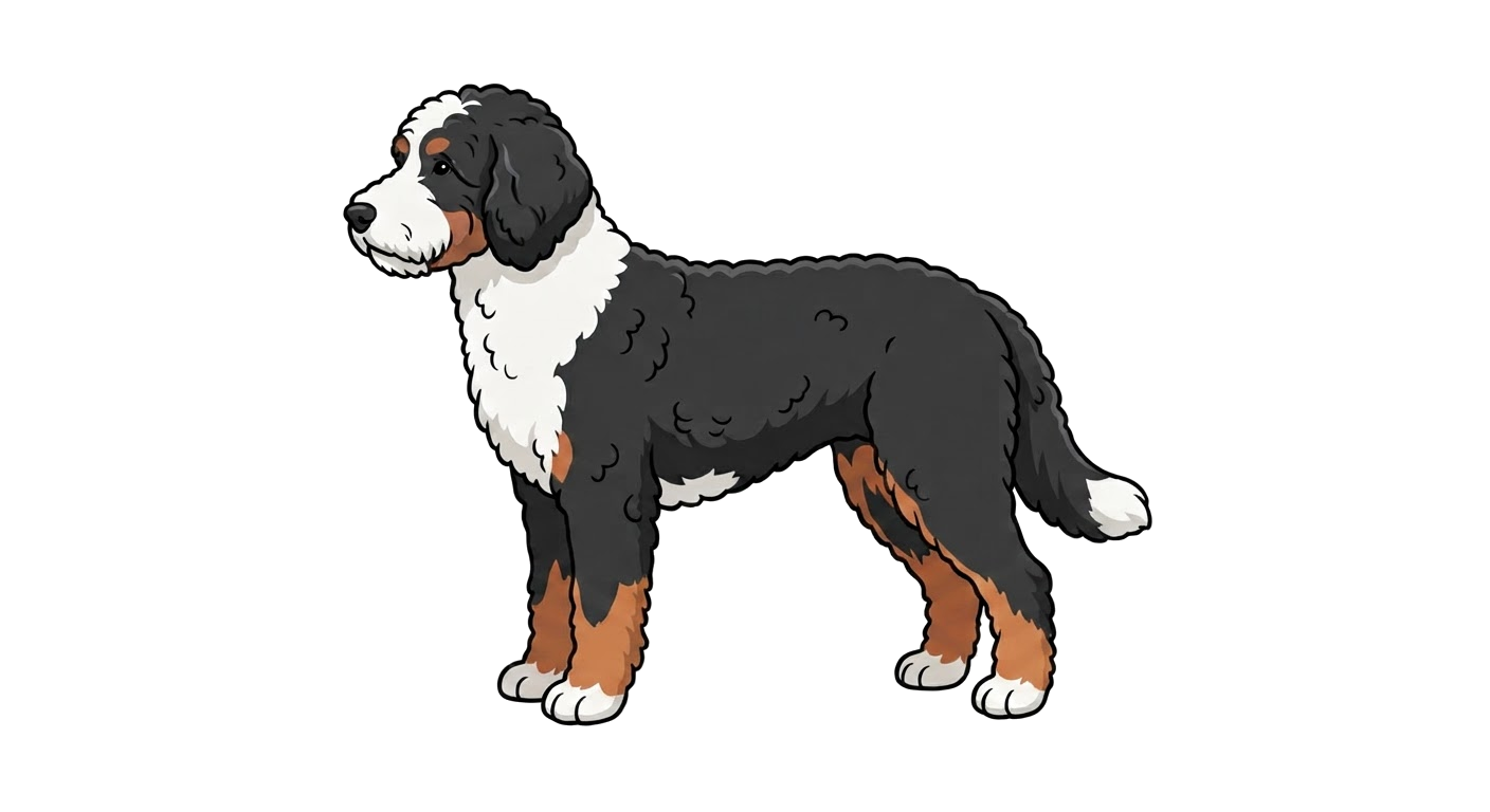 Illustration of a Tricolour coat