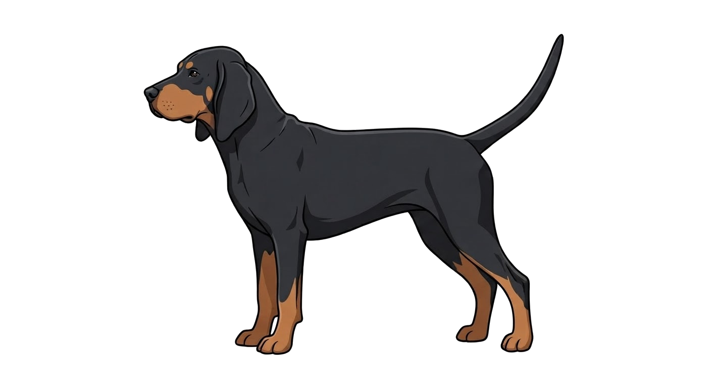 Illustration of a Black & Tan coat