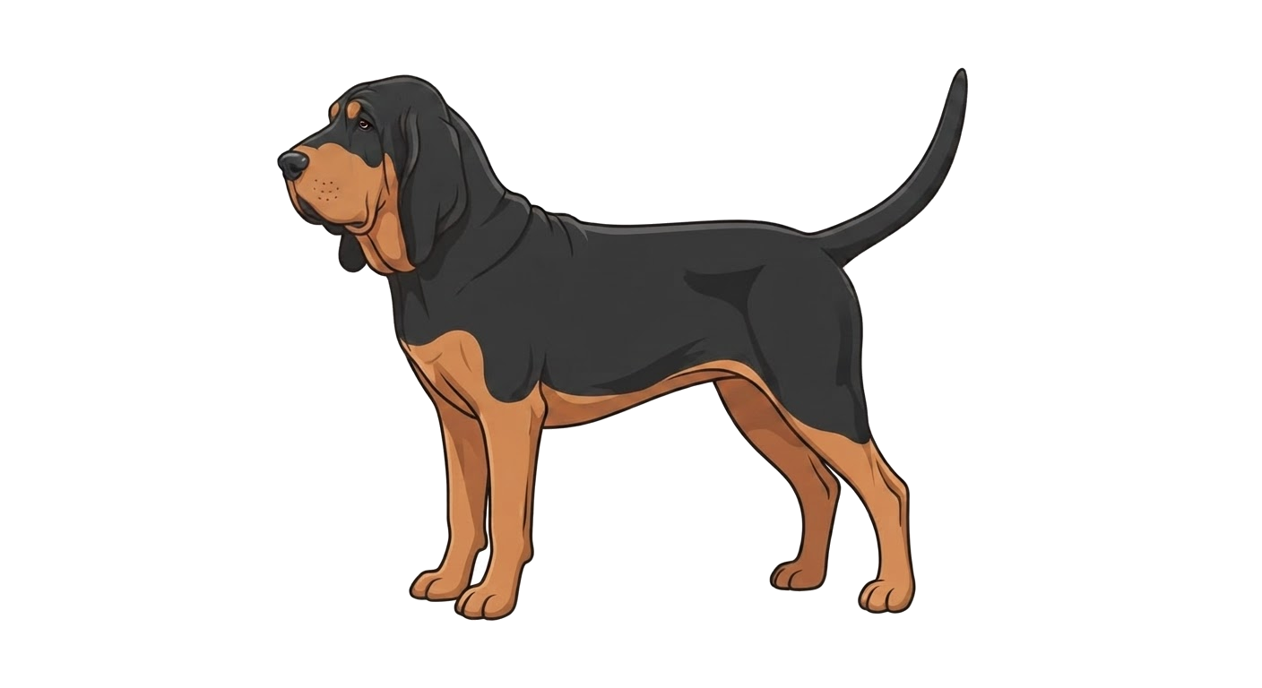 Illustration of a Black and tan coat