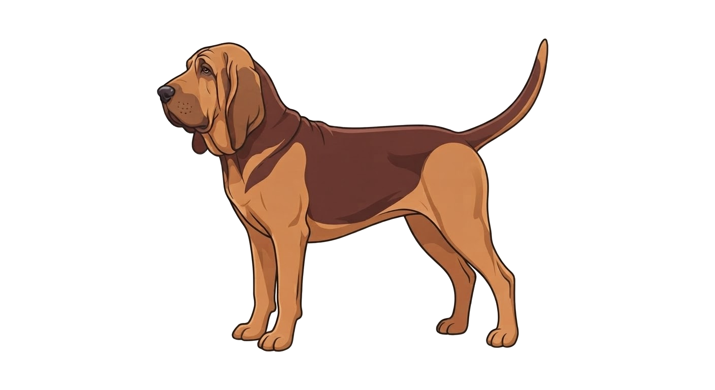 Illustration of a Liver and tan coat