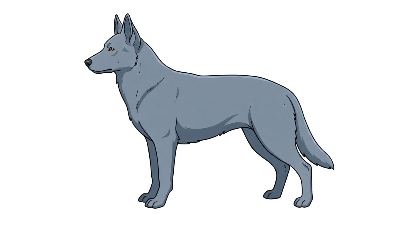 Illustration of a Blue-grey coat