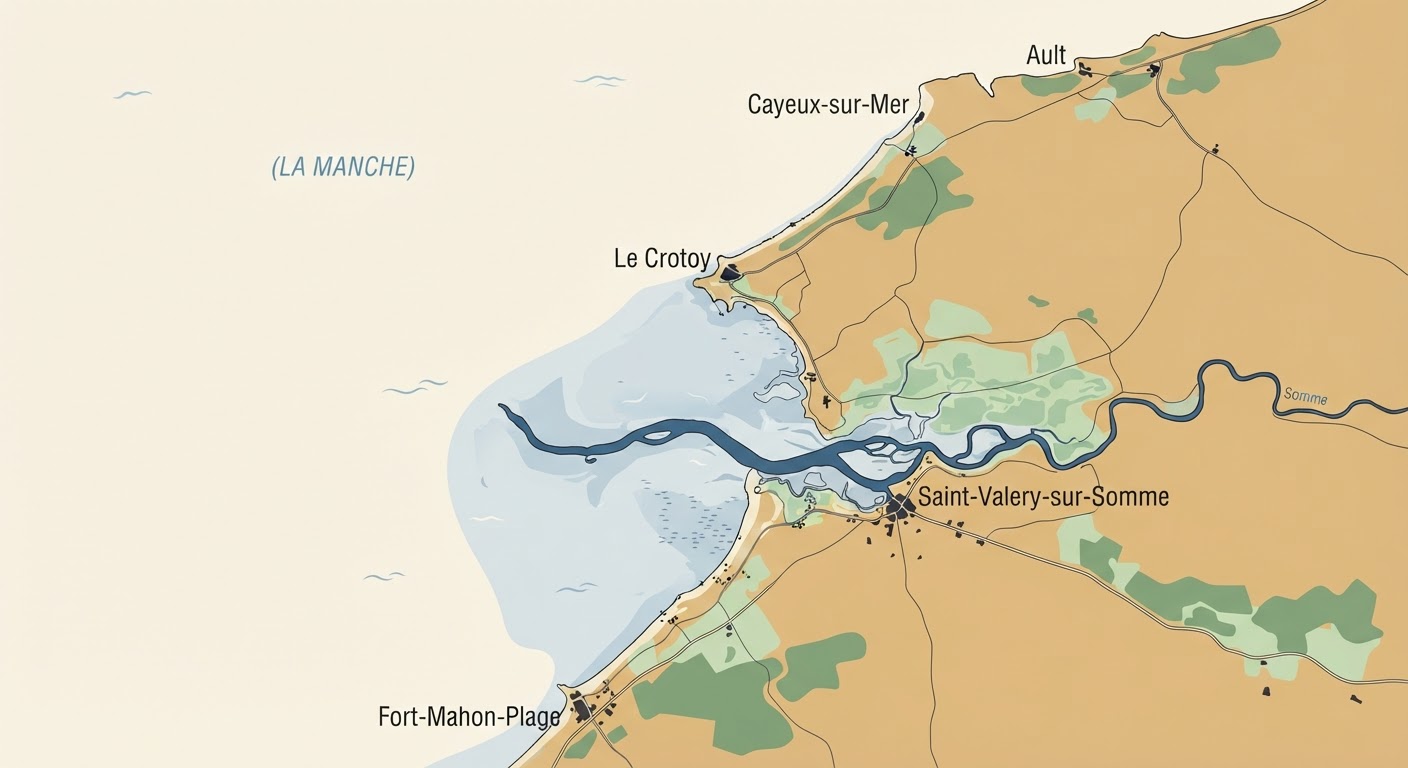 Illustrated map showing the origin of the Blue Picardy Spaniel