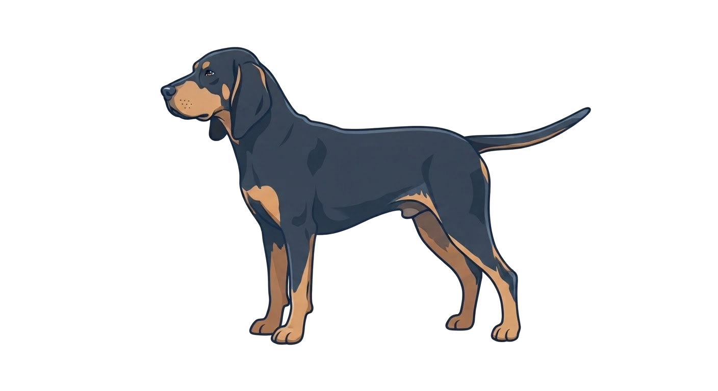 Illustration of a Blue & Tan coat